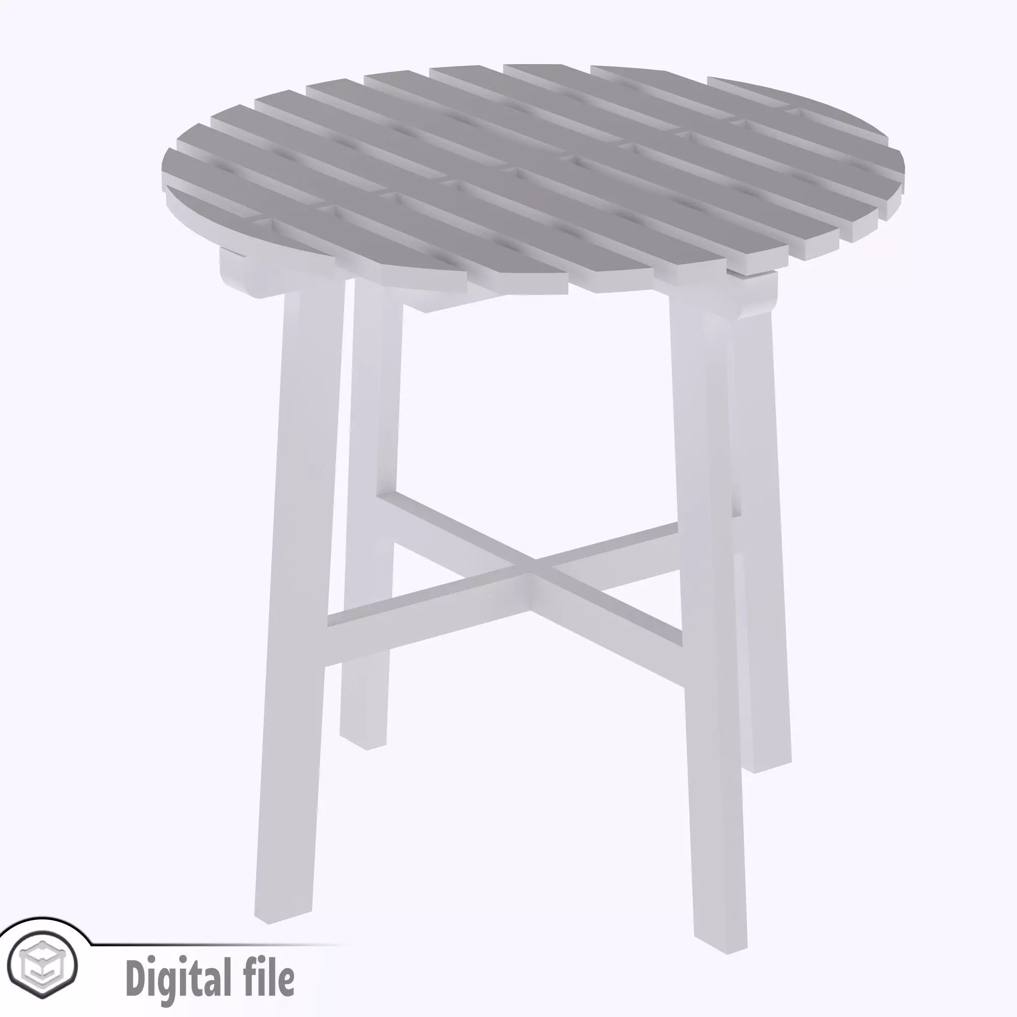 miniature Indoor outdoor table Ikea inspired  3D print model_0