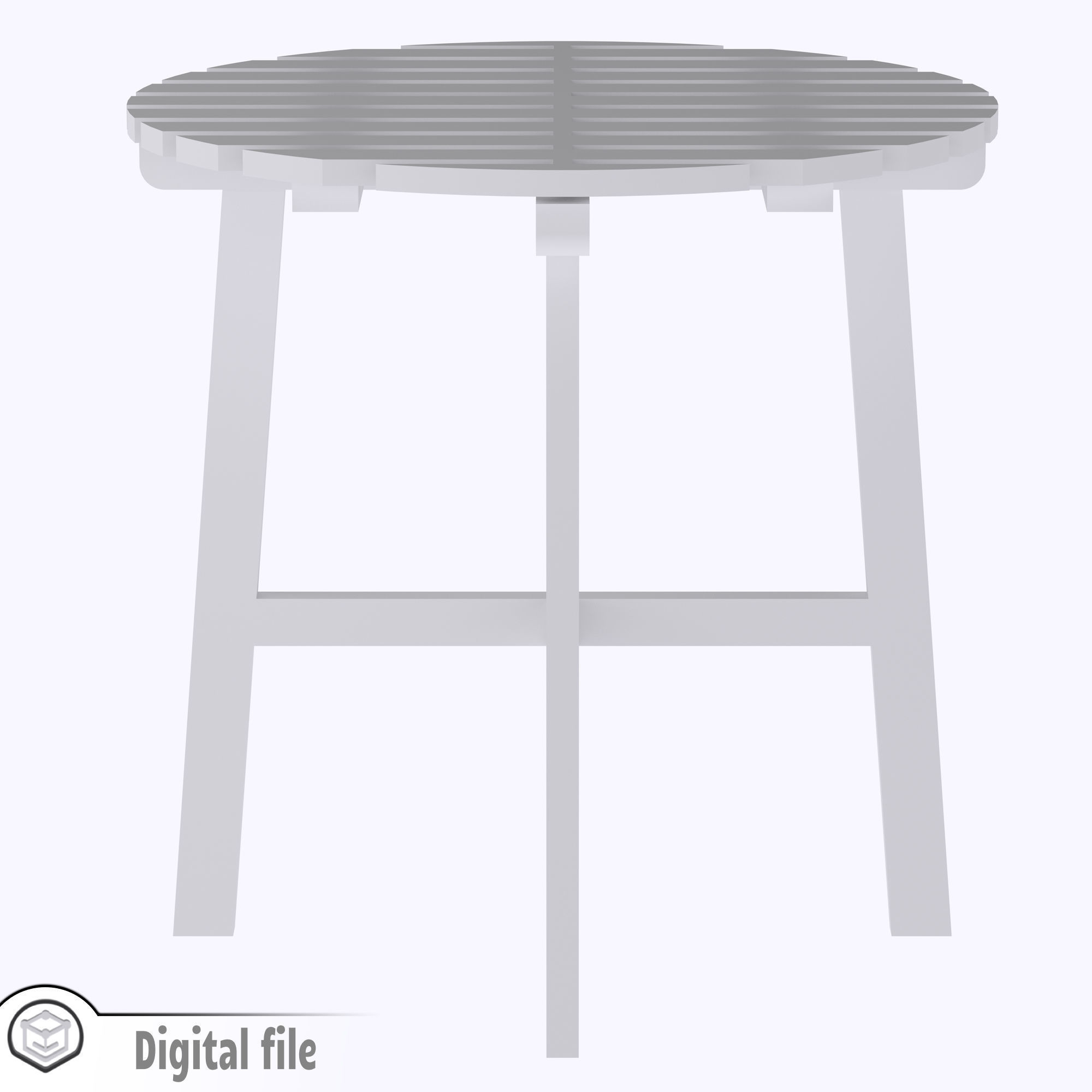 miniature Indoor outdoor table Ikea inspired  3D print model_2
