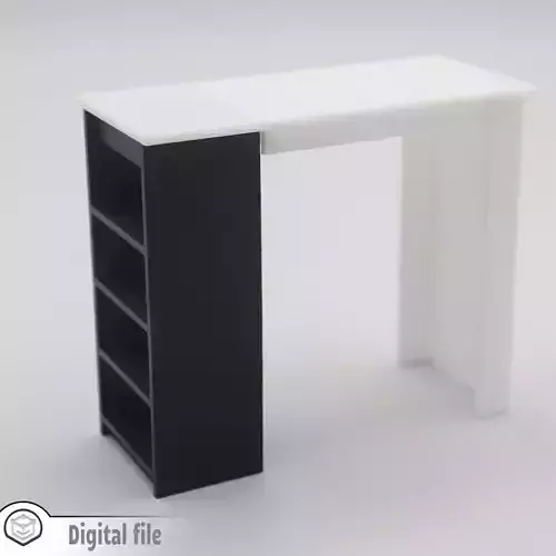 Kitchen island with shelves 