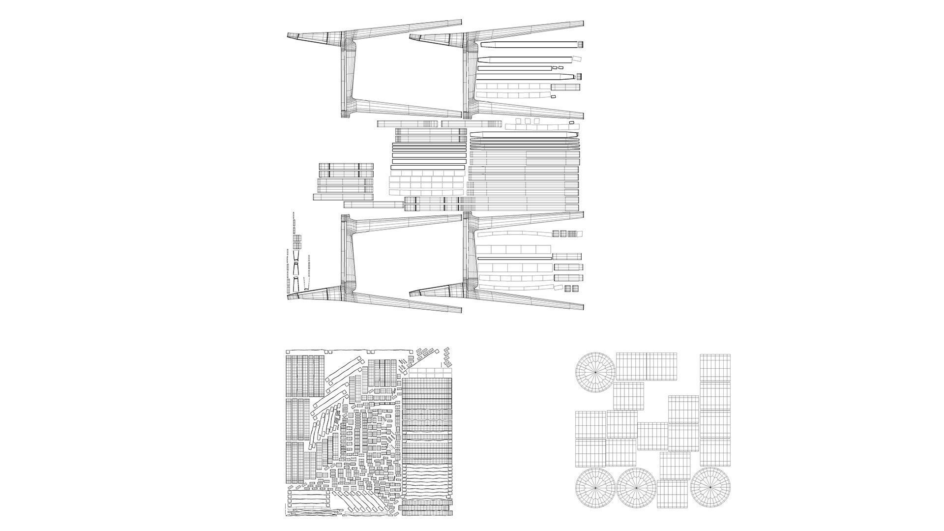 Taj White Leather Strap Bar Stool 3D model_5