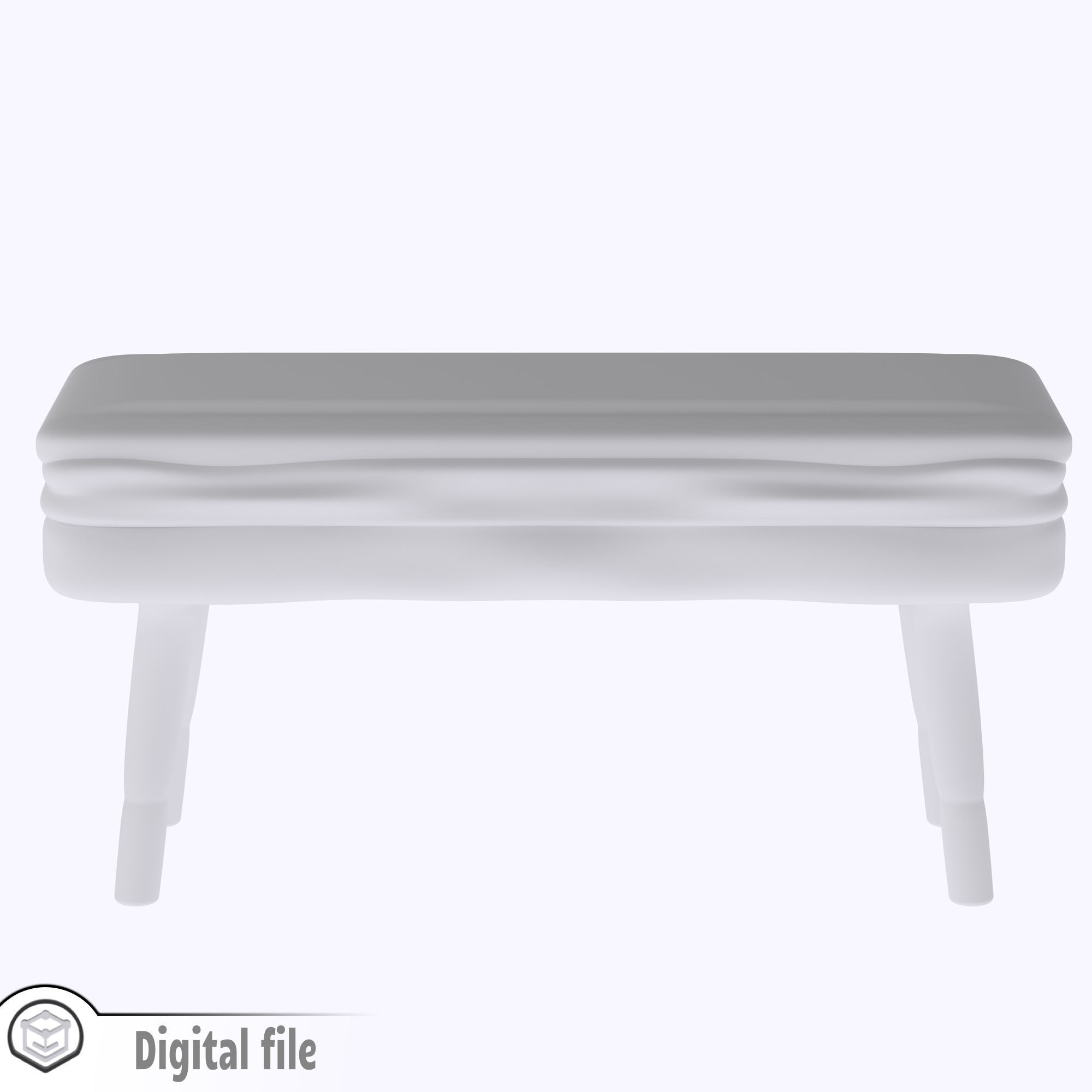 Living room stool style 1  3D print model_4