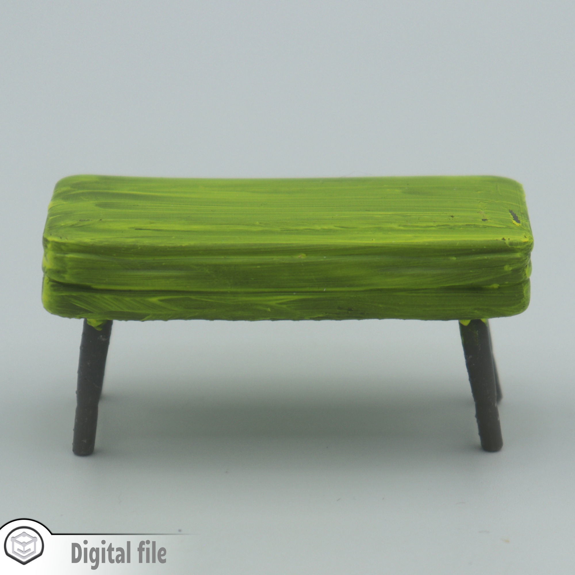 Living room stool style 1  3D print model_1