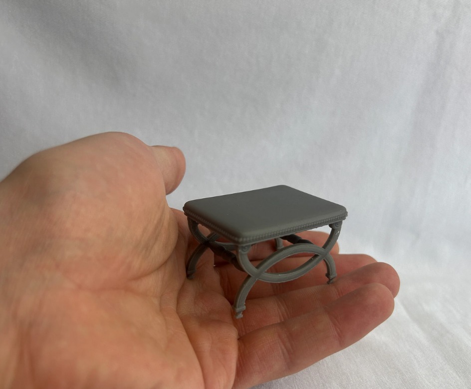 Living room stool style 2 vintage  3D print model_3