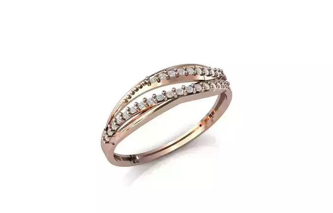 Women Ring Diamond Stone STL 3DM Lightweight Printable