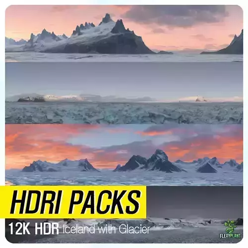 HDRI 26pcs 12k Iceland with Glacier Texture