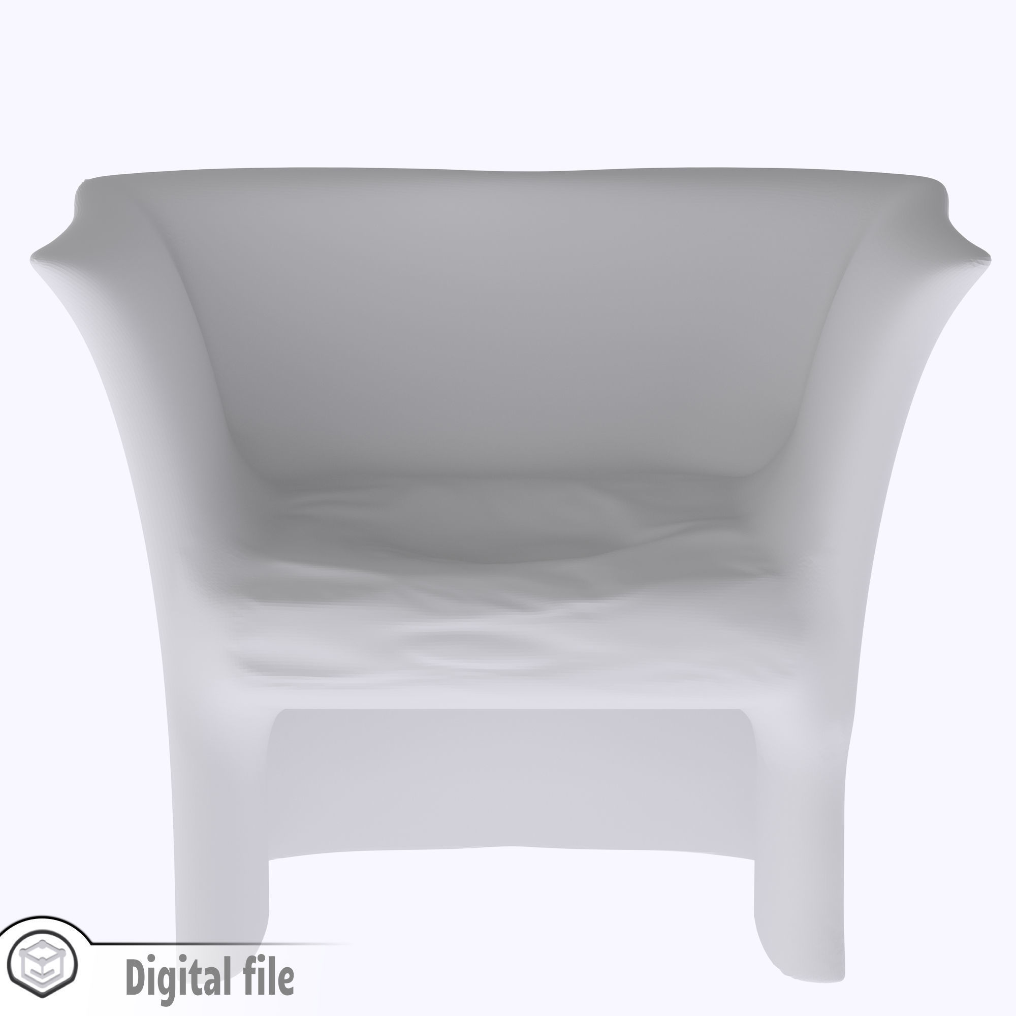 Modern armchair 1 3D print model_4