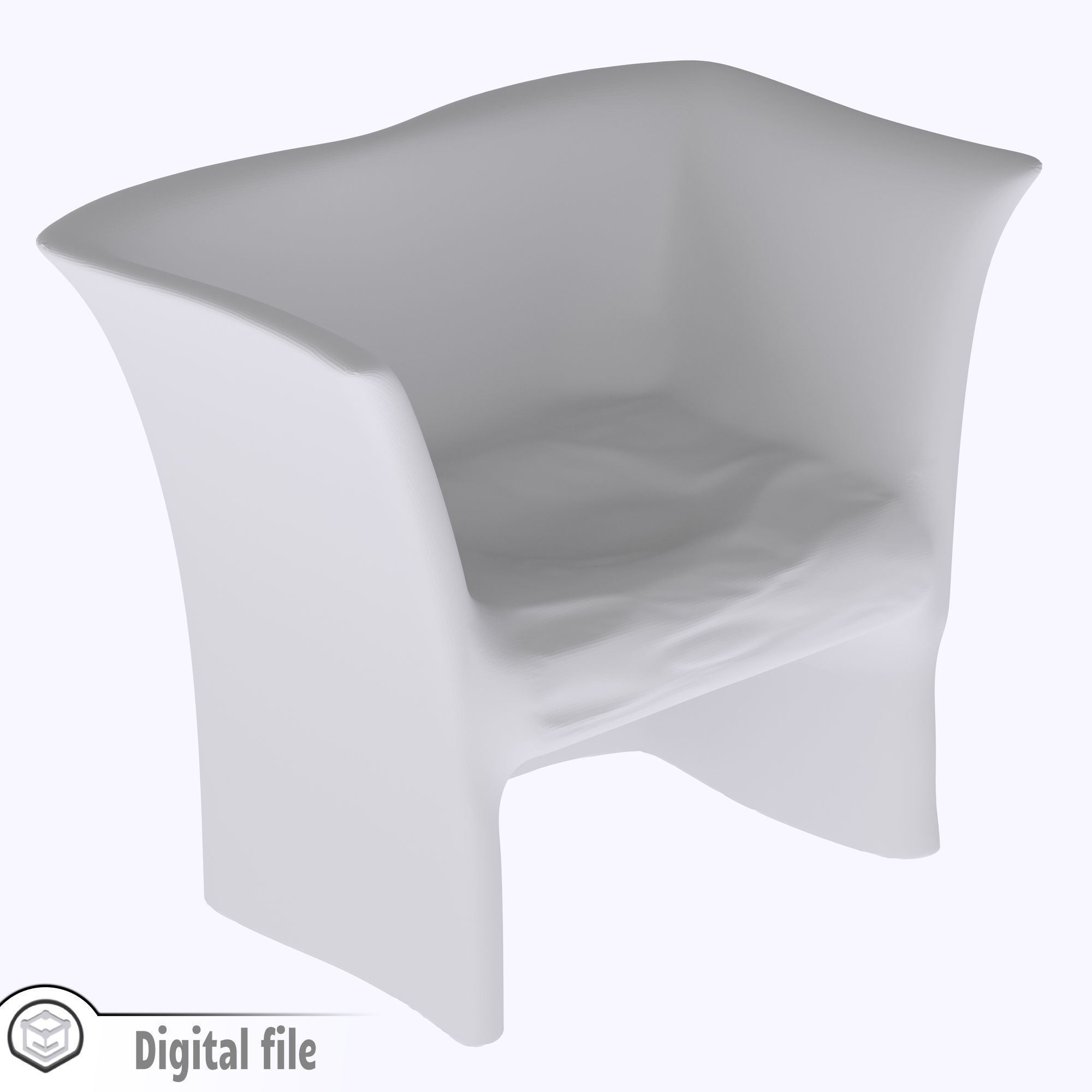 Modern armchair 1 3D print model_3