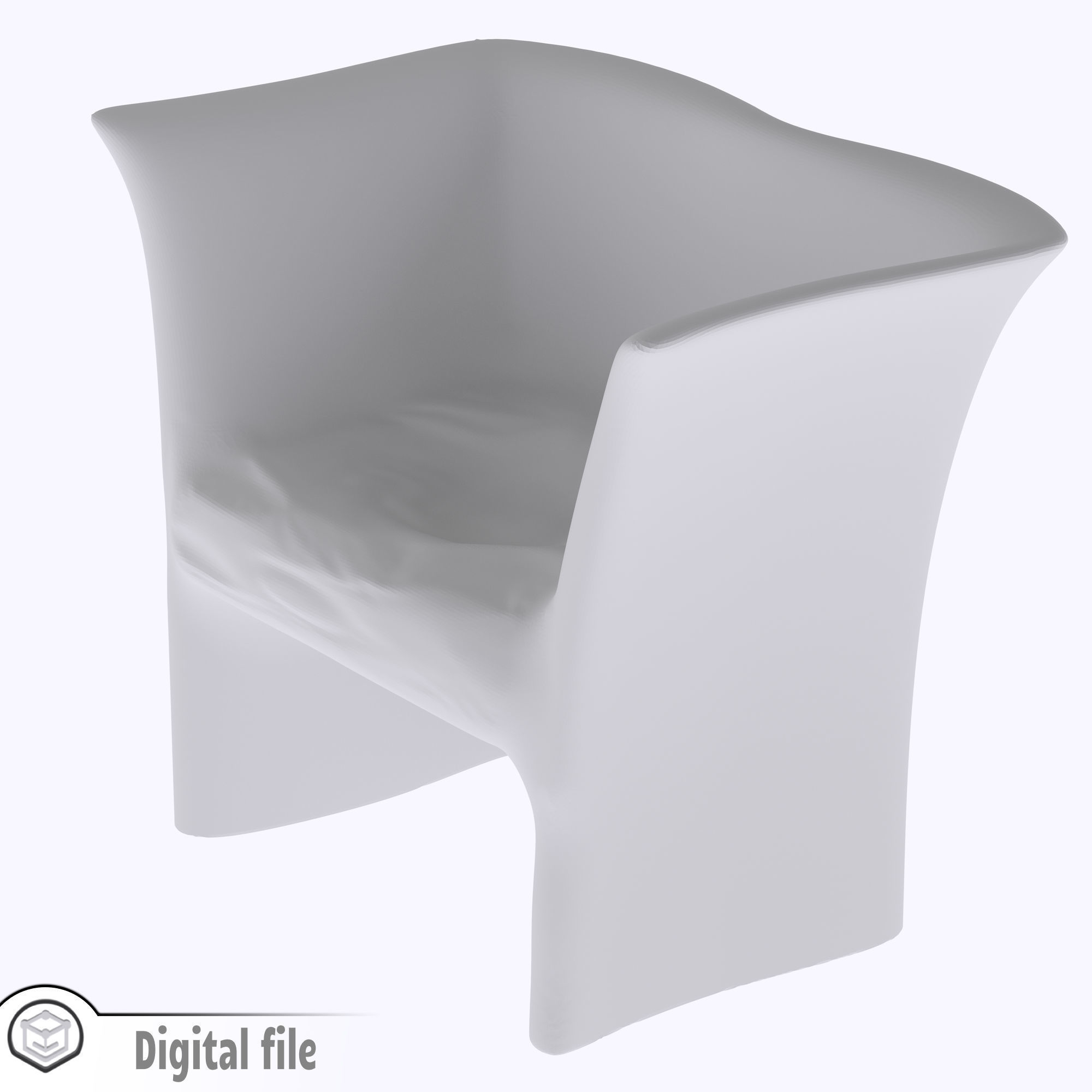 Modern armchair 1 3D print model_2