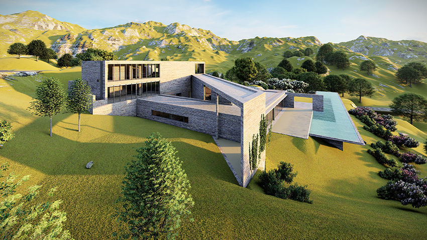 Casa Scene- Beach villa-modern house 3D model_13