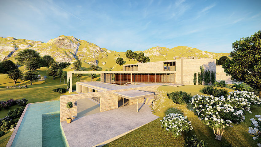 Casa Scene- Beach villa-modern house 3D model_8