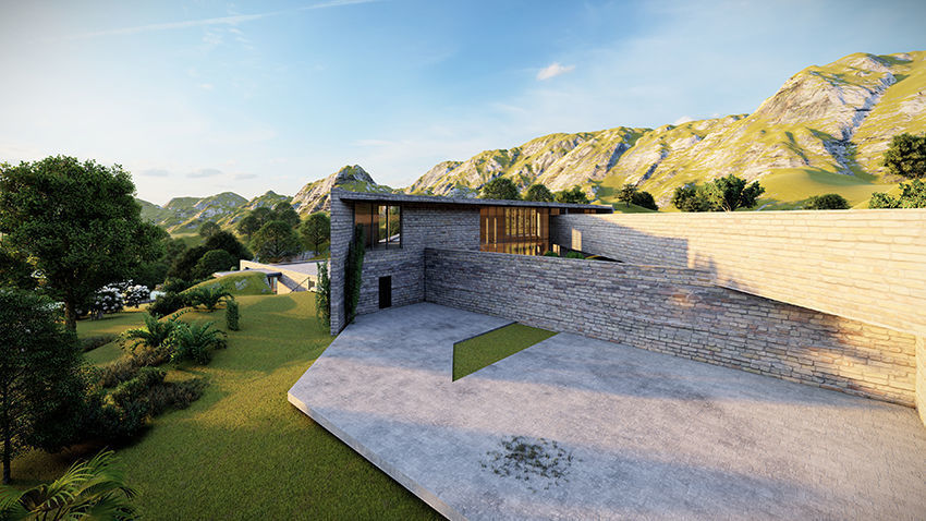 Casa Scene- Beach villa-modern house 3D model_6