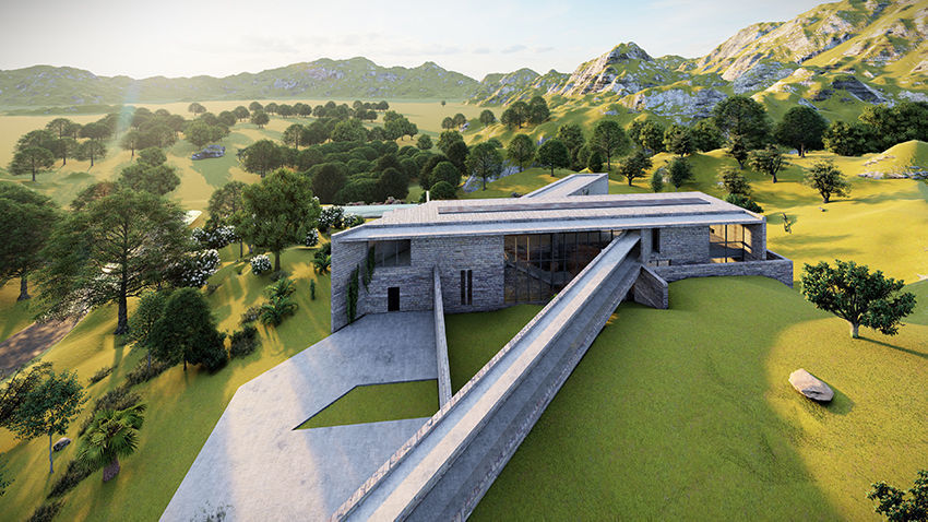 Casa Scene- Beach villa-modern house 3D model_5