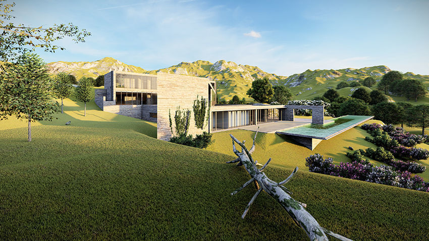 Casa Scene- Beach villa-modern house 3D model_11