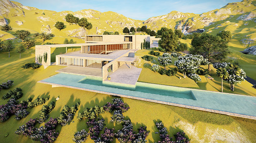 Casa Scene- Beach villa-modern house 3D model_2