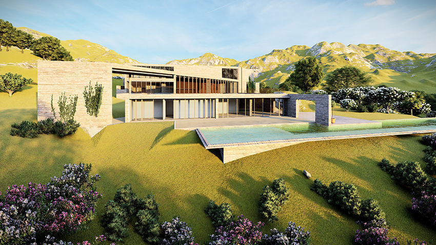 Casa Scene- Beach villa-modern house 3D model_3