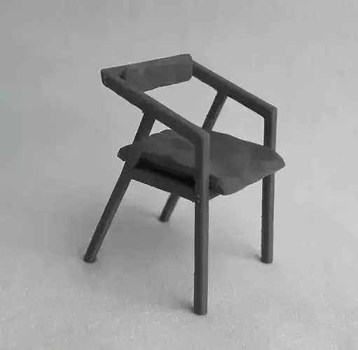 Modern chair with 2 pillows 