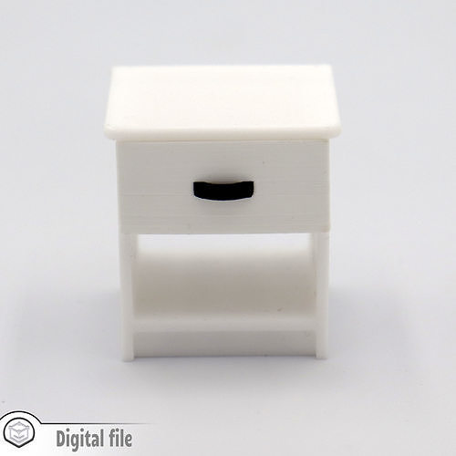 Nightstand with 1 drawer  3D print model
