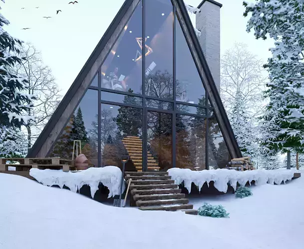  snowy weather bungalow