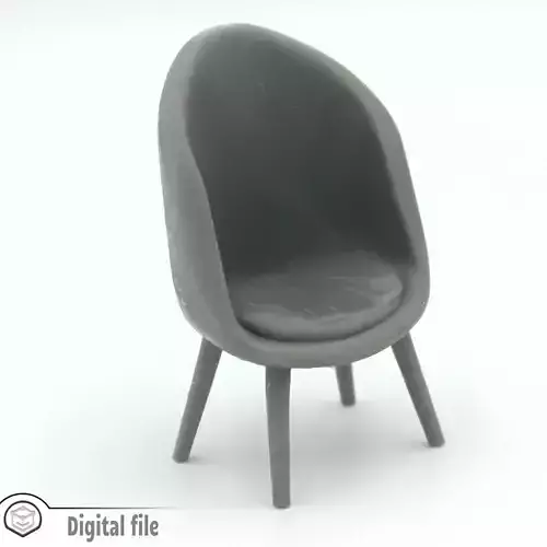 miniature Oval living room chair  3D print model