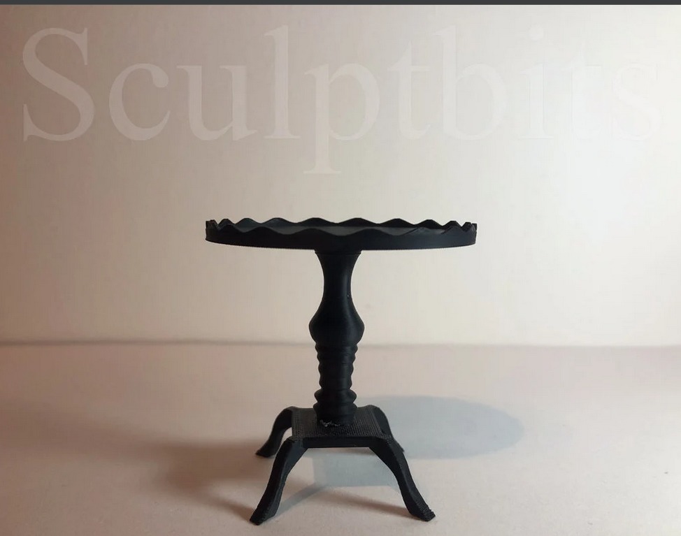 Regency Style Pie Crust Coffee or Side Table 3D print model_5