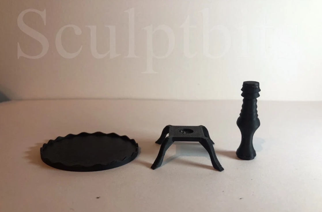 Regency Style Pie Crust Coffee or Side Table 3D print model_6