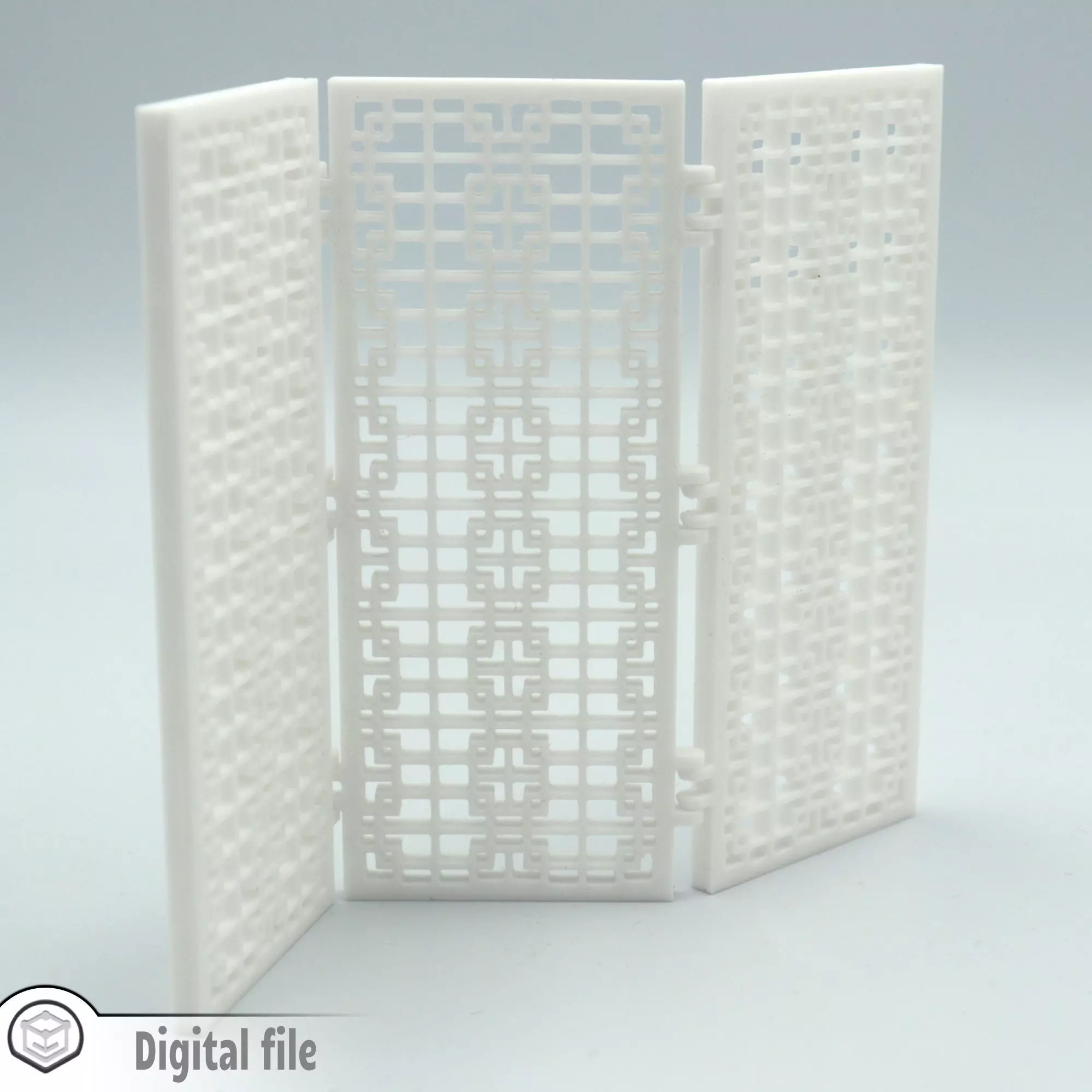 Room divider Oriental print-in-place 3D print model_0
