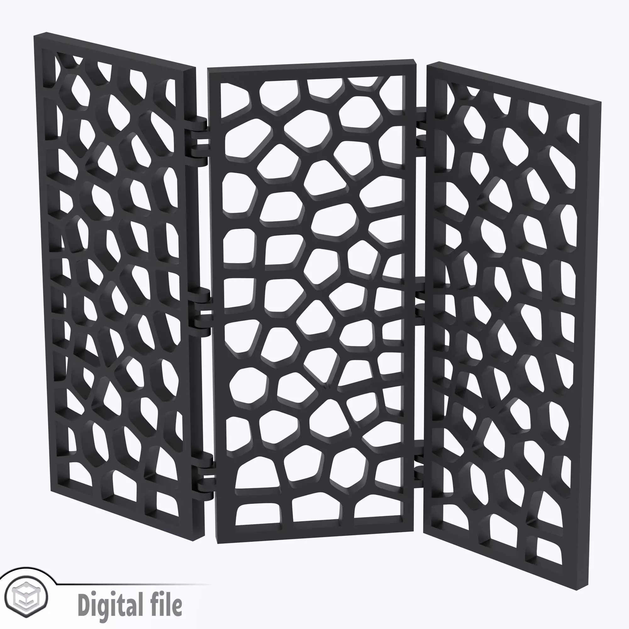 Room divider Voronoi print-in-place 3D print model