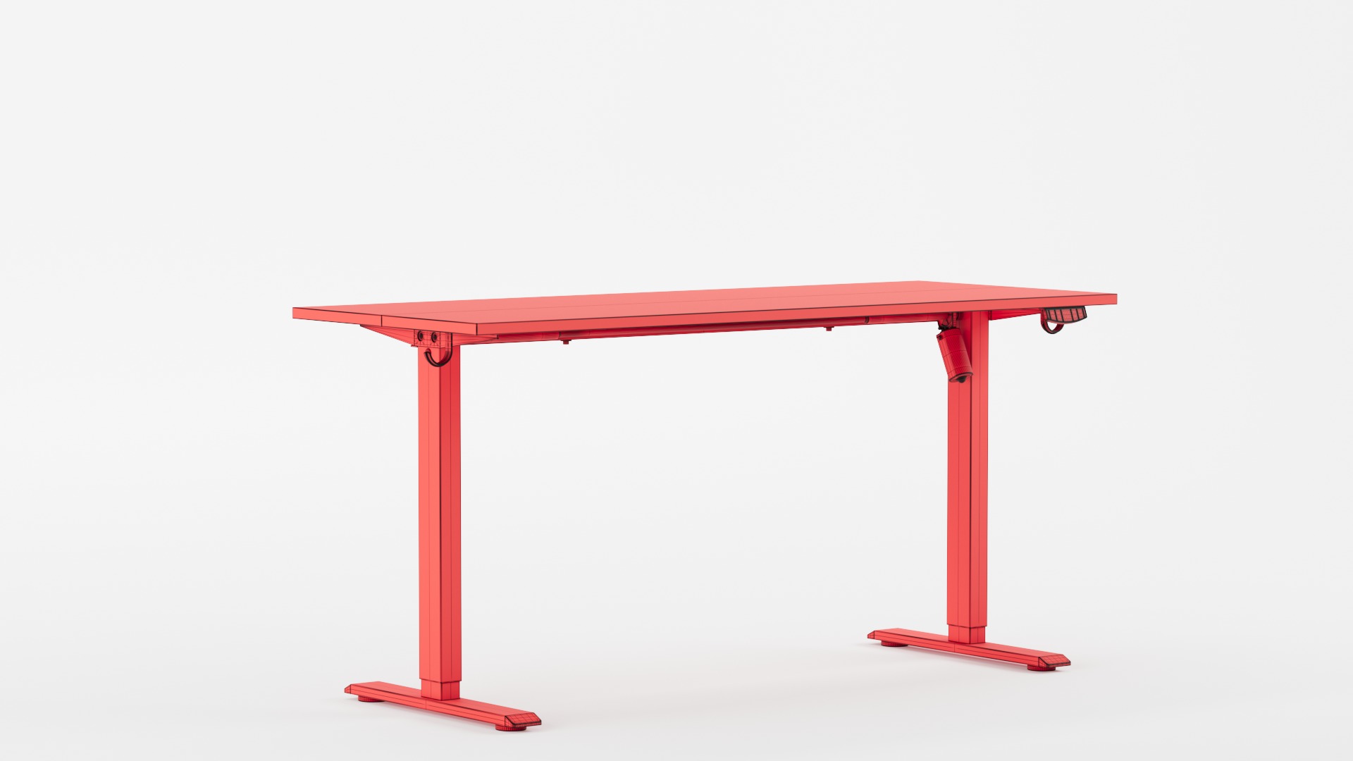 Adjustable Standing Desk 3D model_9