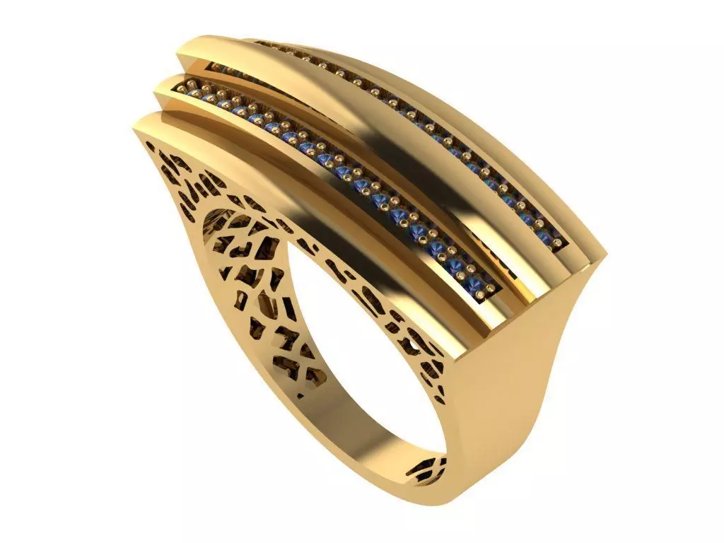 8 Cocktail ring 3D print model_0