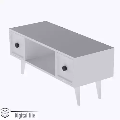 TV stand with drawers  3D print model