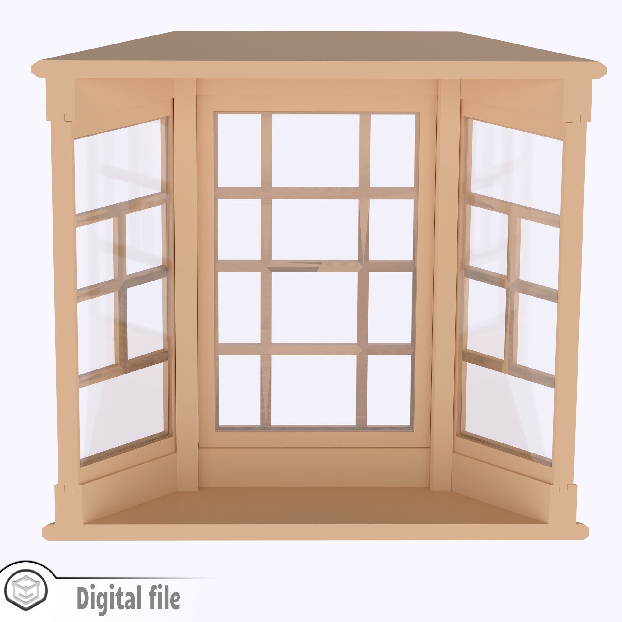 Bay window multi-color and multi-material features  3D print model_1