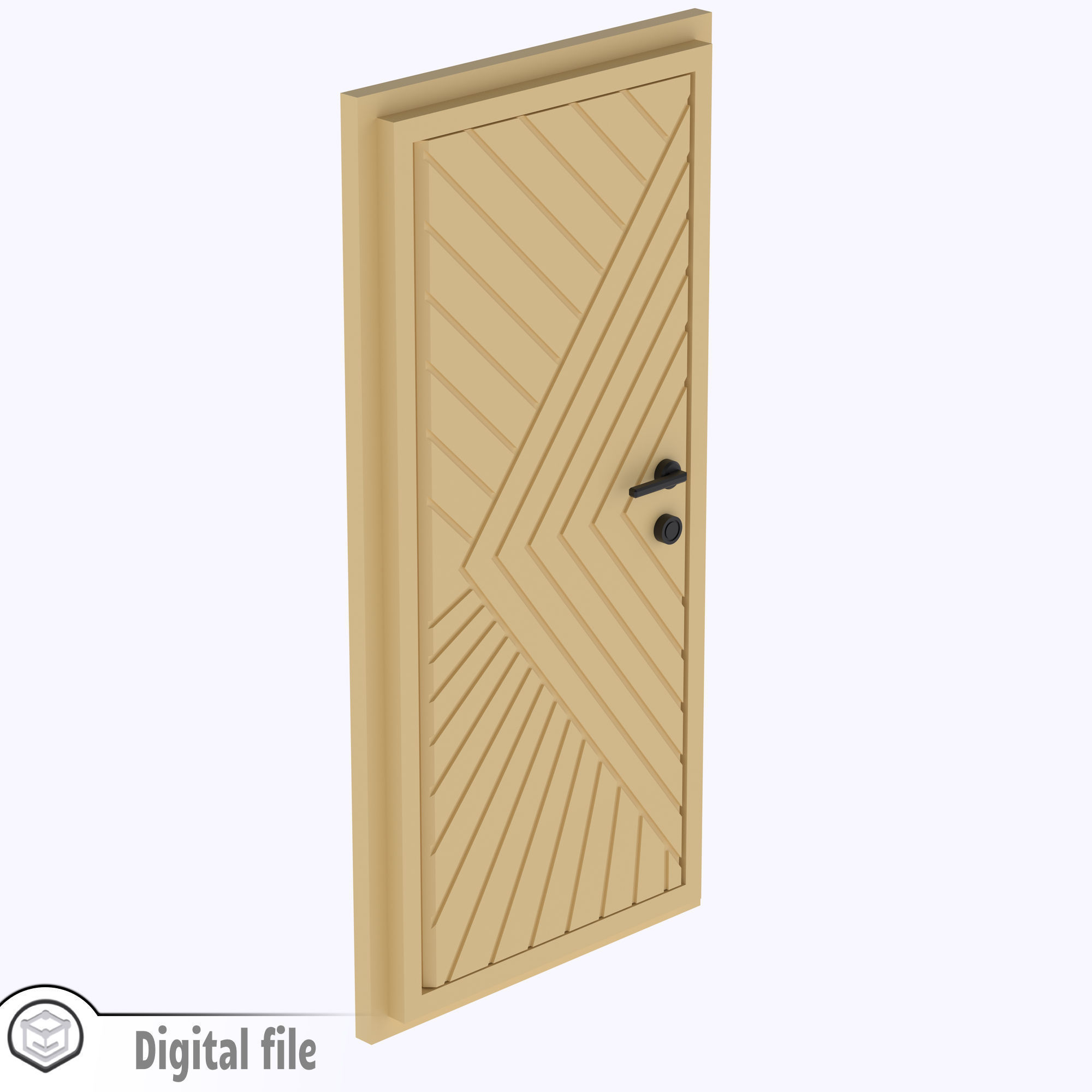 Functional Door style 2 3D print model_7