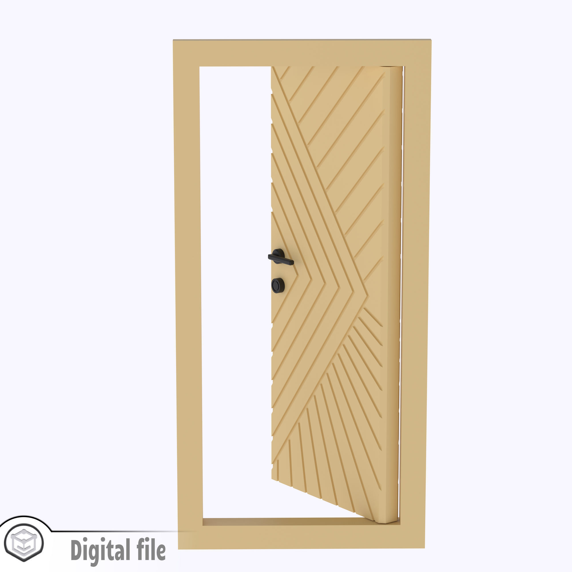 Functional Door style 2 3D print model_6