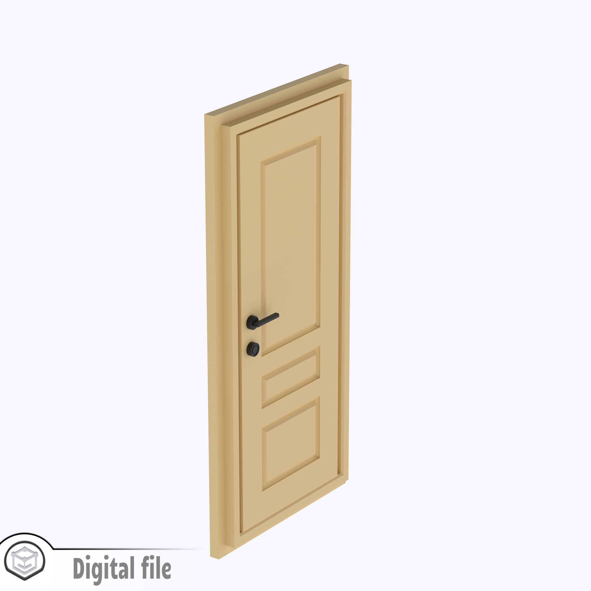 Functional Door style 4 3D print model_7