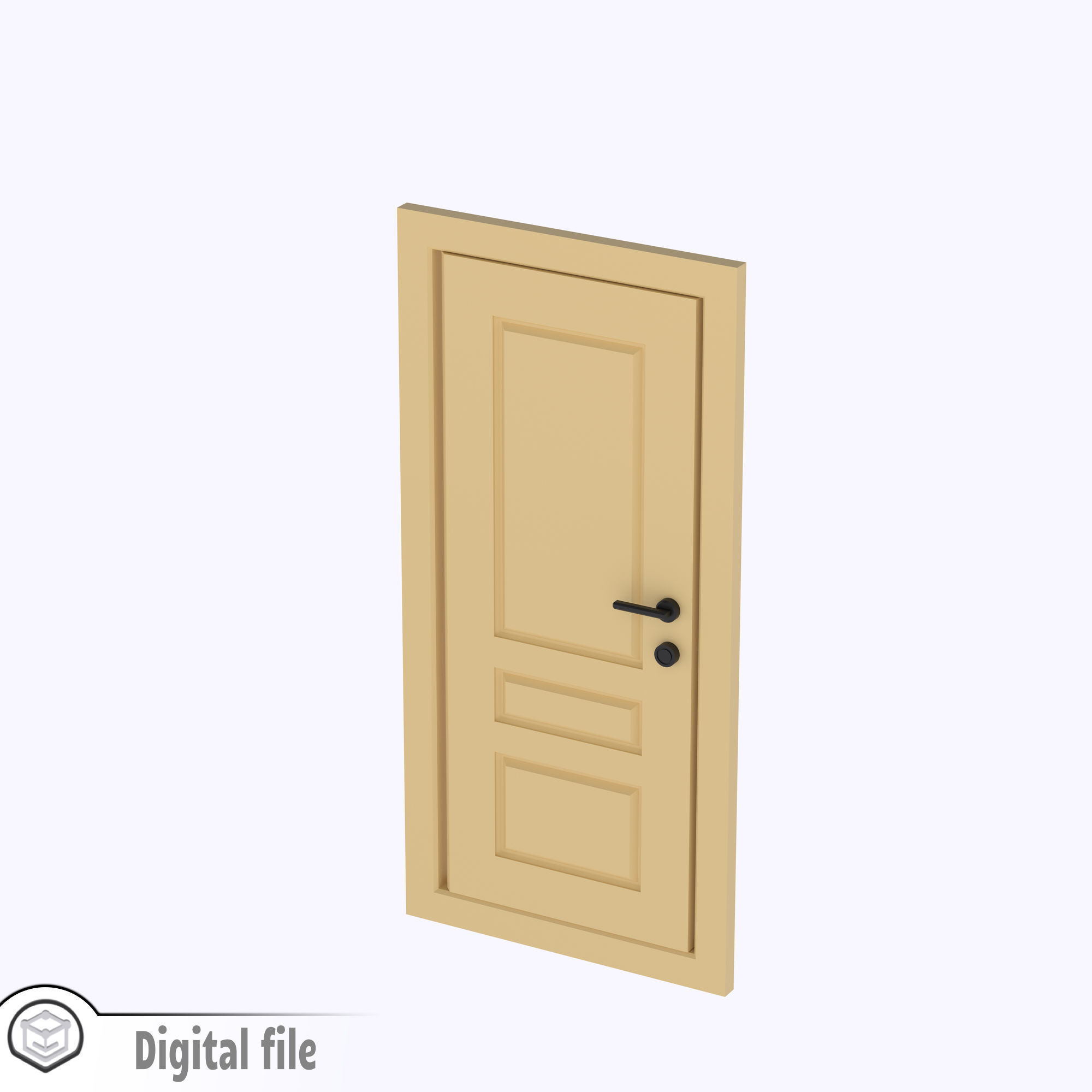Functional Door style 4 3D print model_8