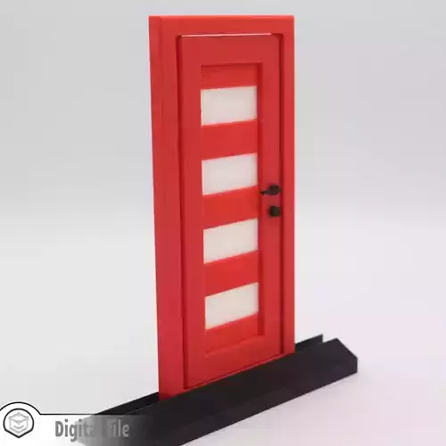 Functional Door style 6 multi-color and multi-material features  3D print model