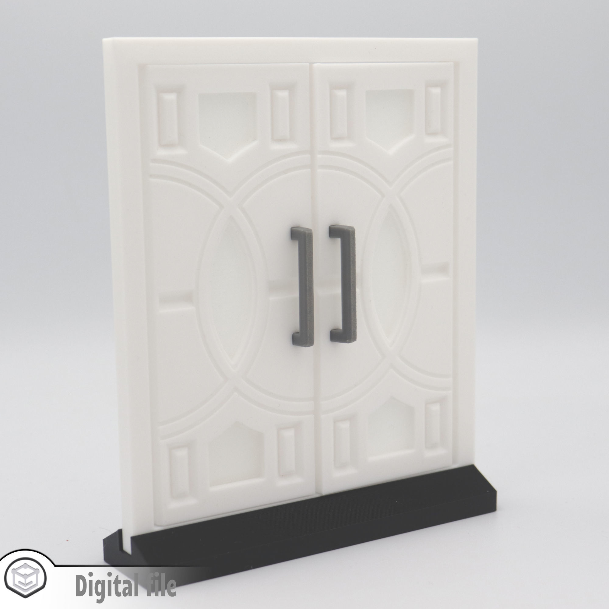Functional Double Door style 7 multi-color and multi-material 3D print model_2