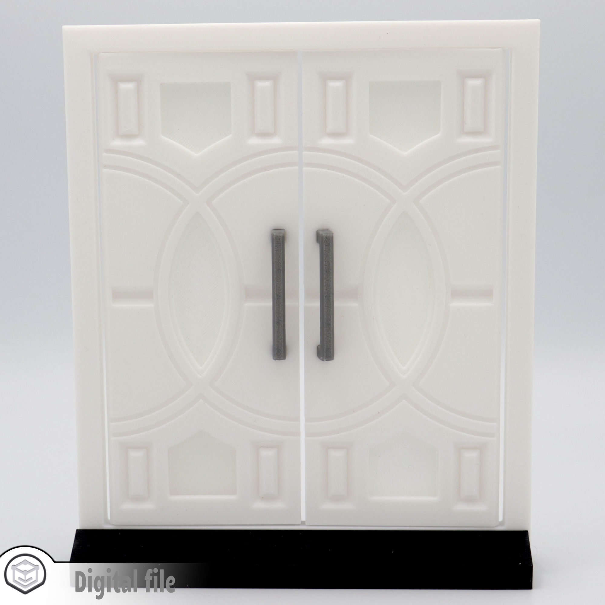 Functional Double Door style 7 multi-color and multi-material 3D print model_1