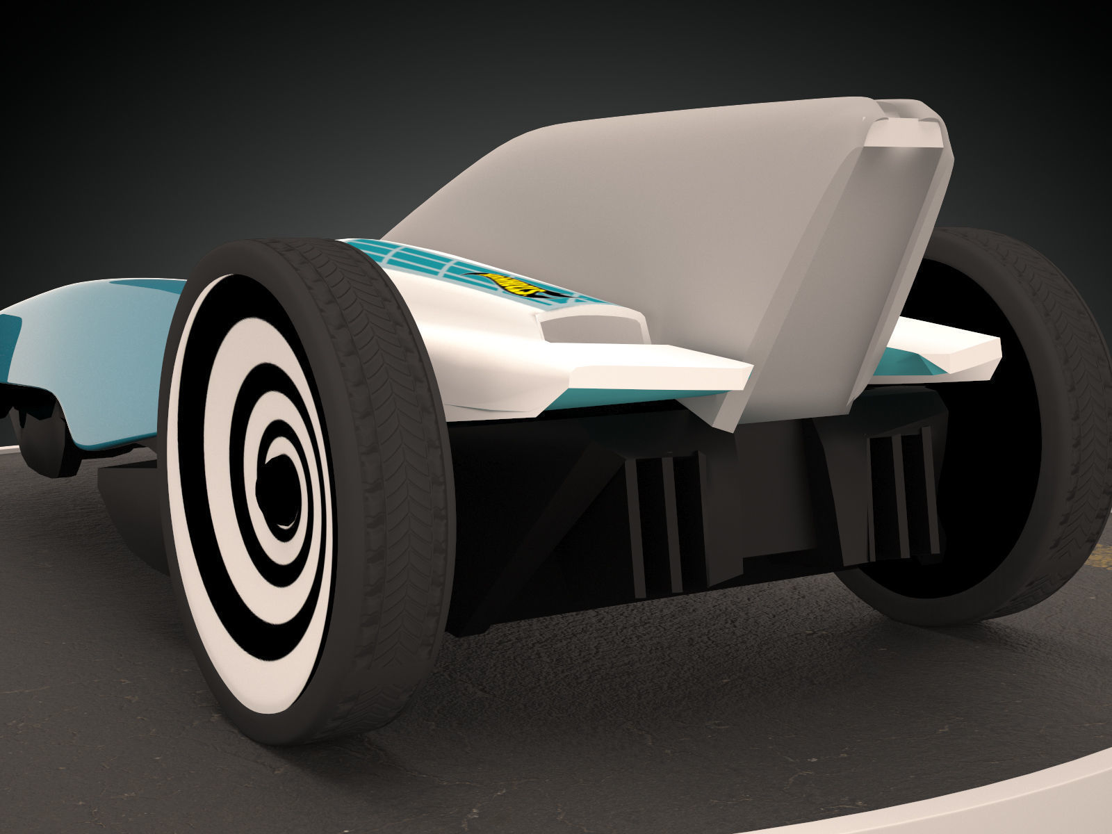 Formula Solar Car Low-poly 3D model_10