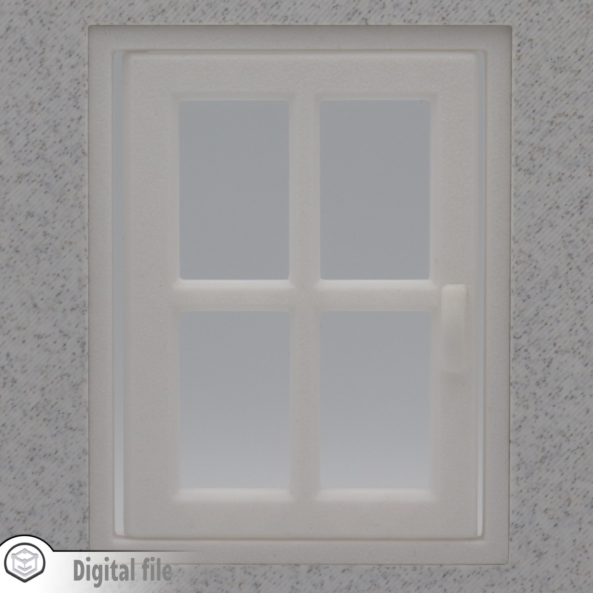 Functional Single window style 2 multi-color and multi-material  3D print model_4