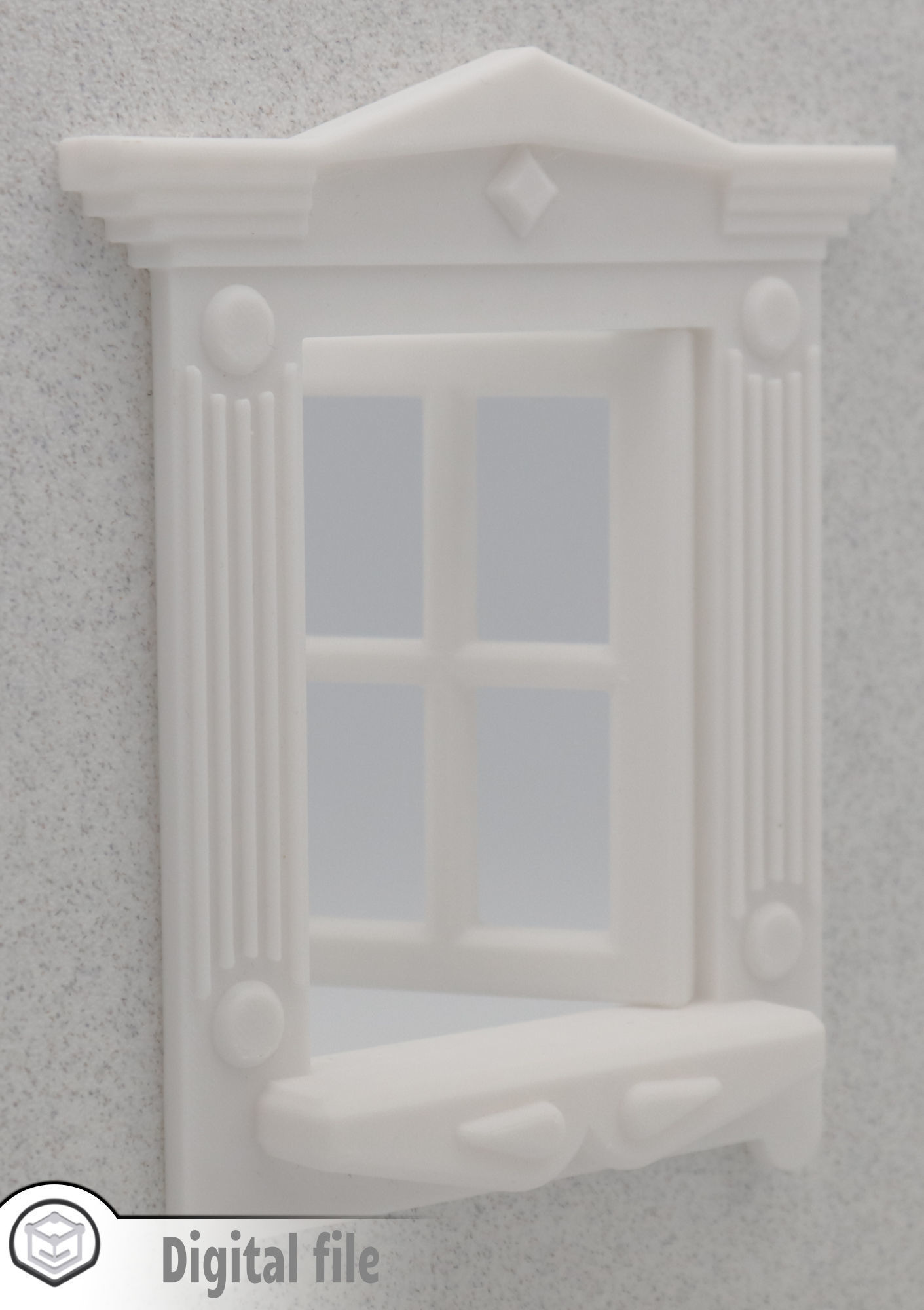 Functional Single window style 2 multi-color and multi-material  3D print model_1