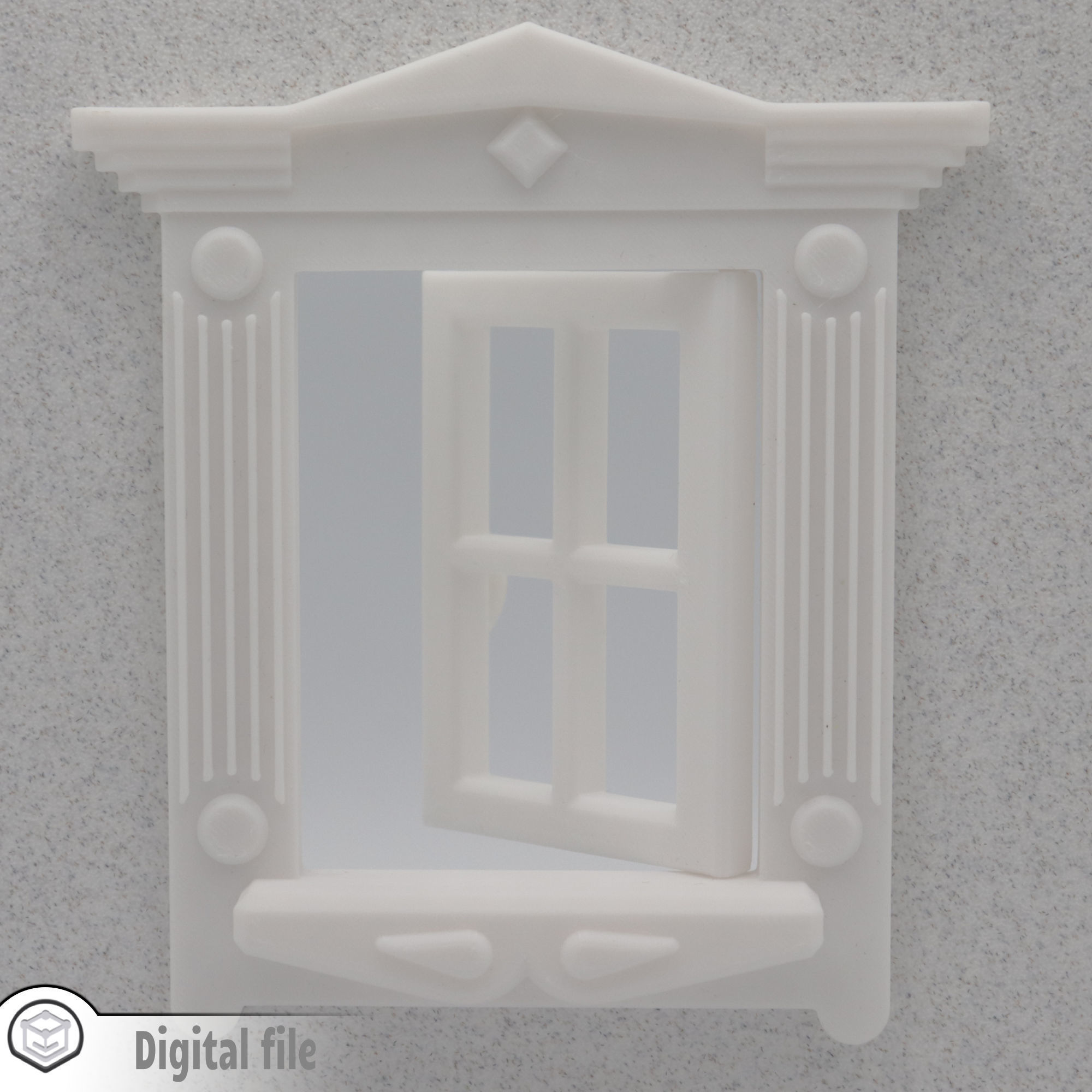 Functional Single window style 2 multi-color and multi-material  3D print model_2