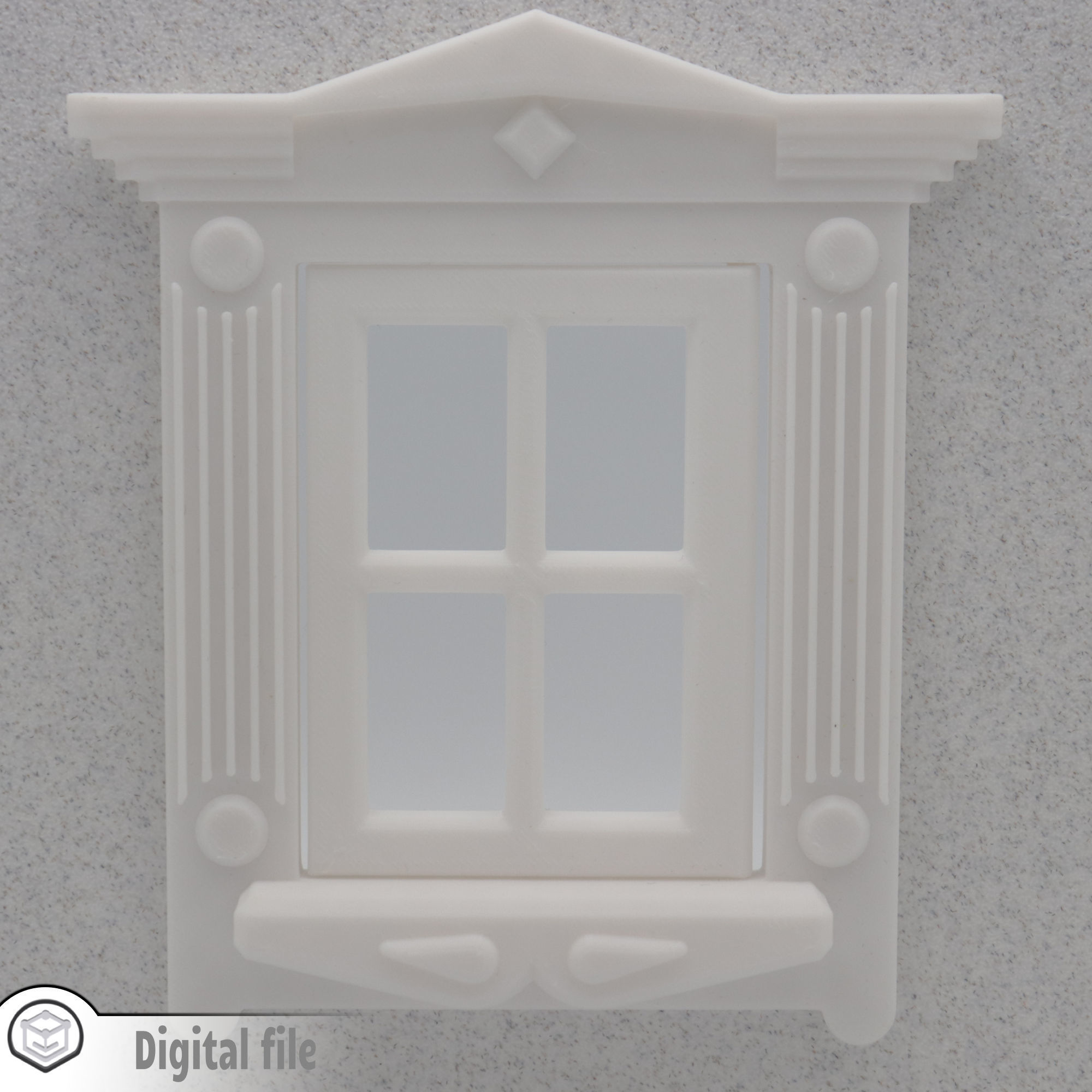 Functional Single window style 2 multi-color and multi-material  3D print model_5