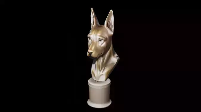 Handcrafted 3D Weimaraner Bust  Unique Pet  Dog bust 3D print model