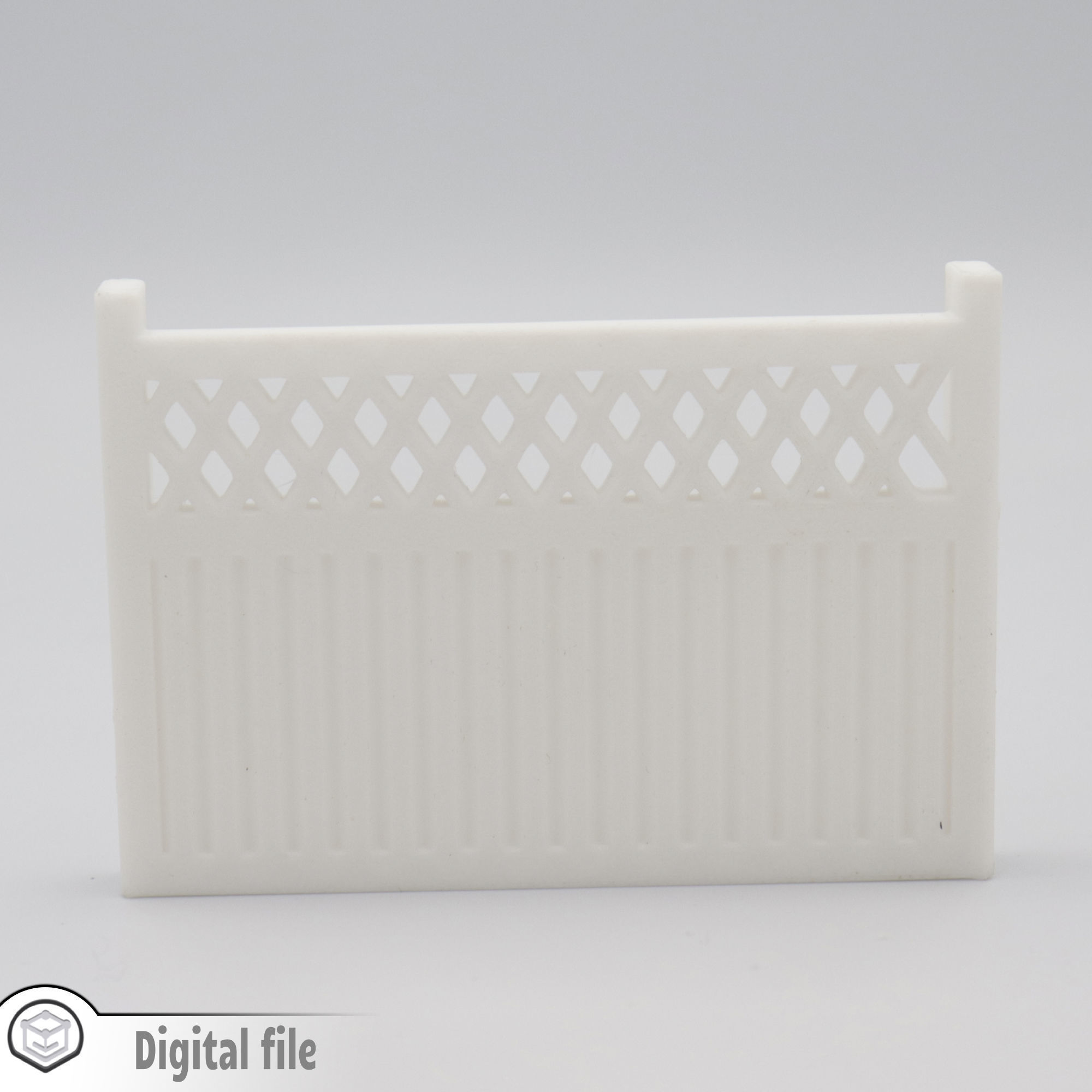 miniature High fence 2 modular  3D print model_1