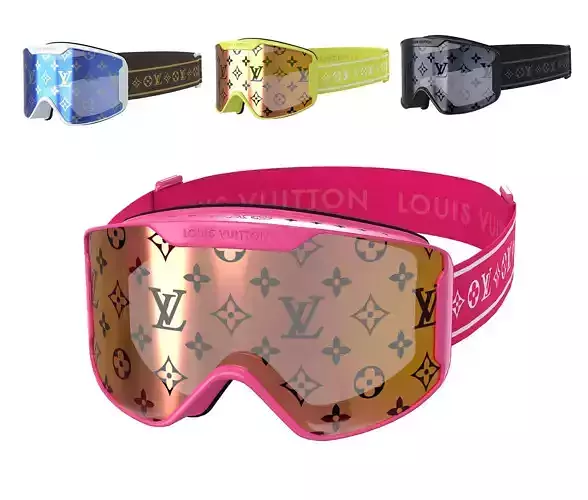 Louis Vuitton Snow Goggles Mask S00 Low-poly 3D model