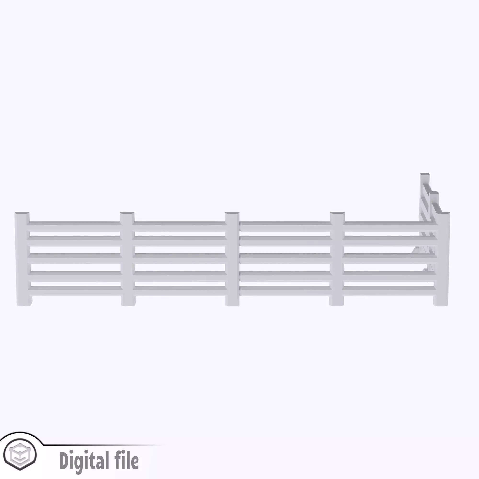 miniature Low fence 2 modular 3D print model