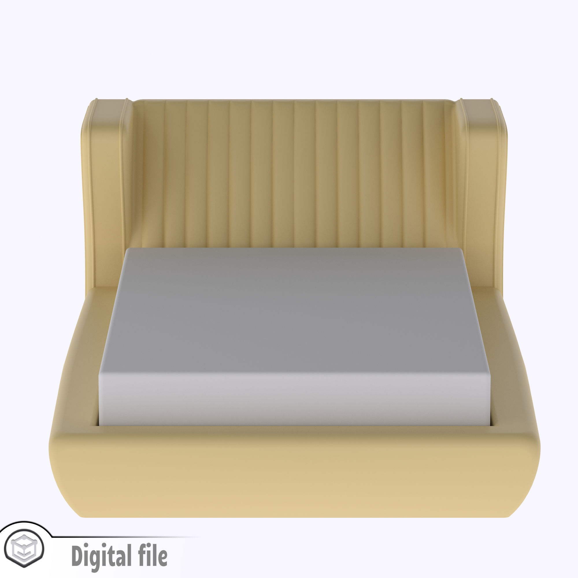 Modern bed design 2 3D print model_8