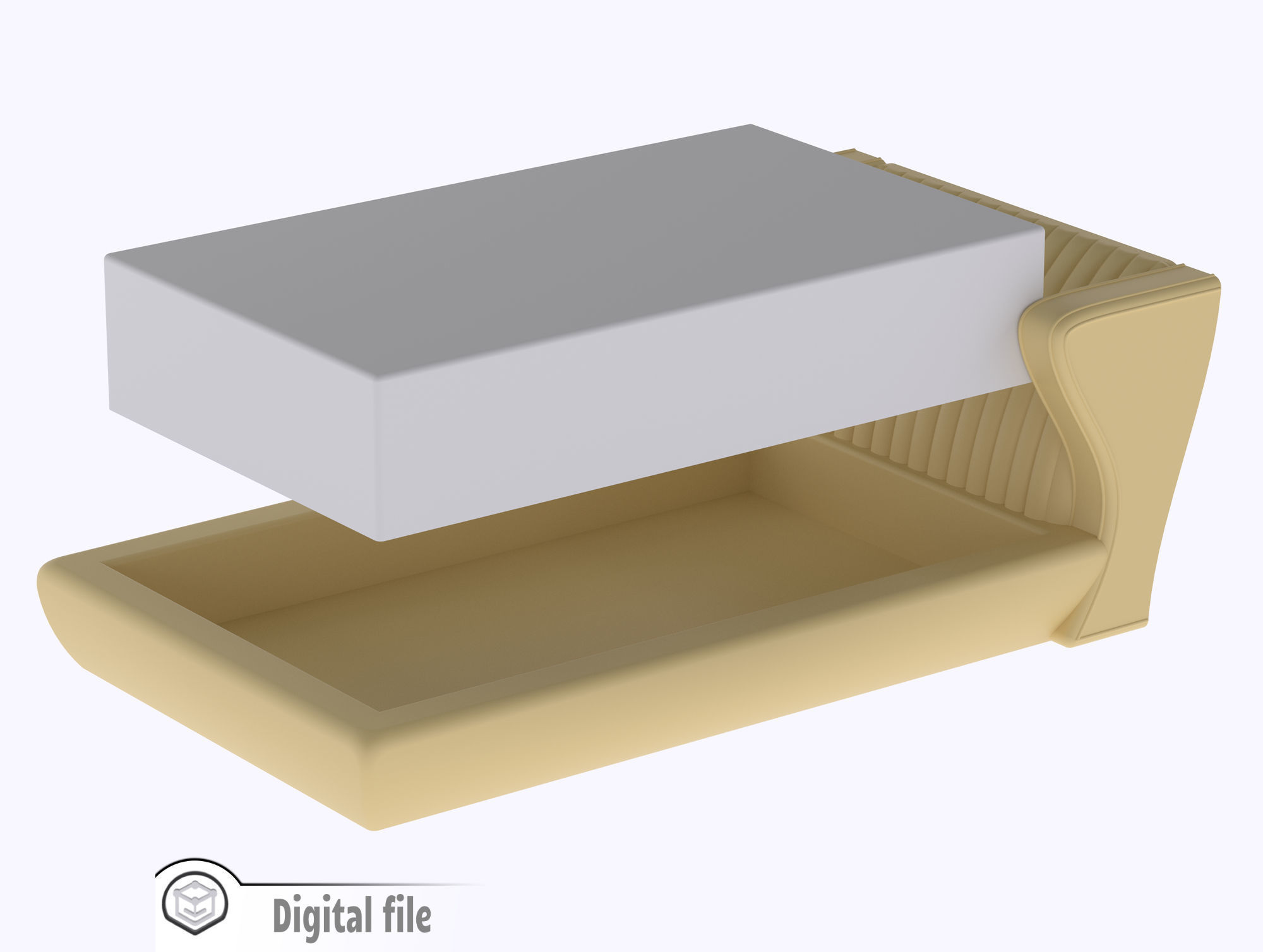 Modern bed design 2 3D print model_9