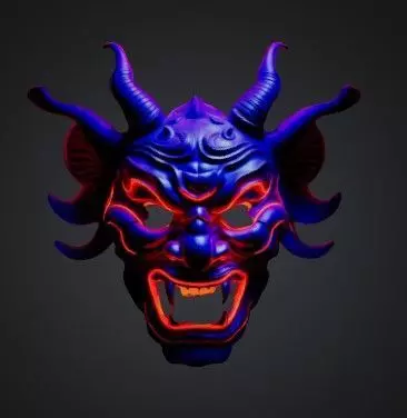Oni mask 3D print model_0